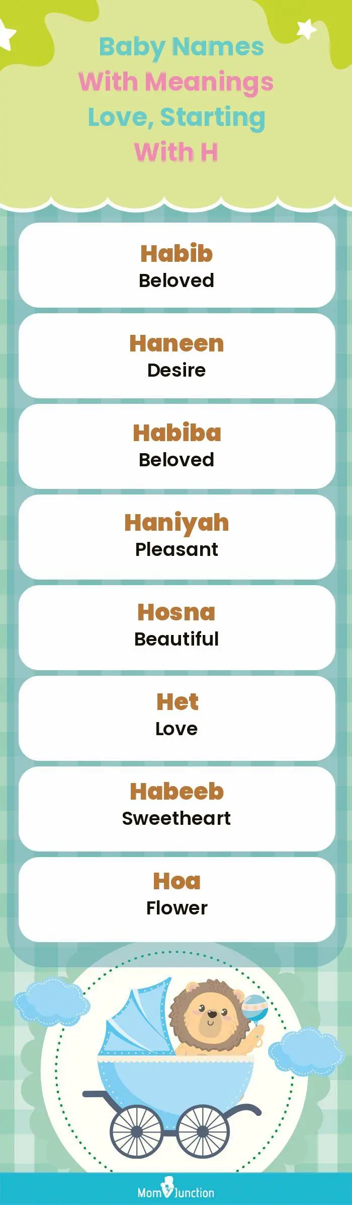  Baby Names with Meanings Love, Starting With H(infographic)