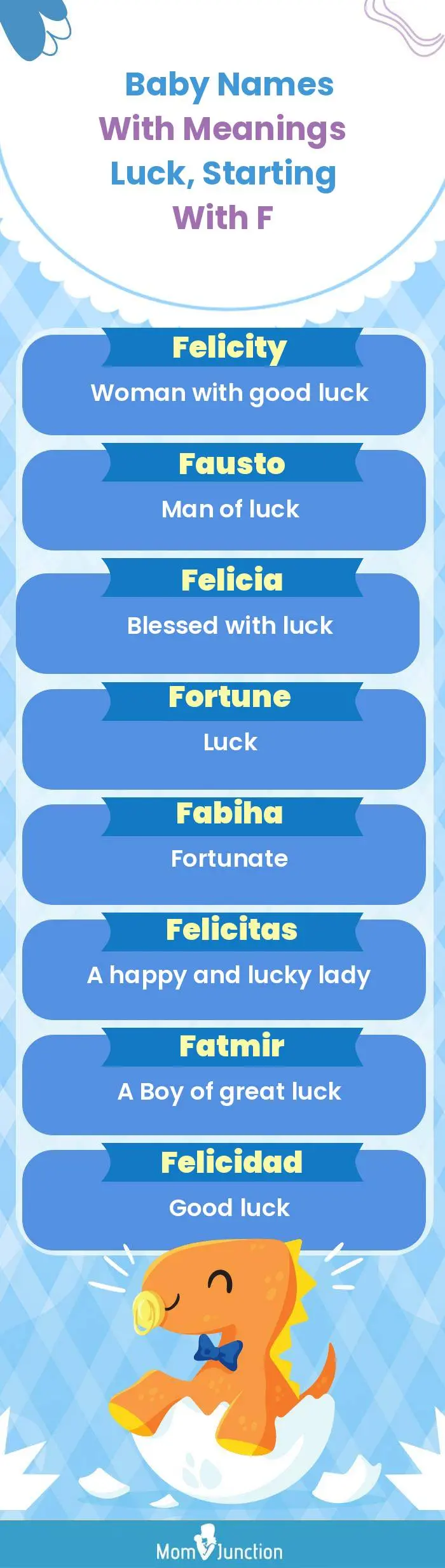  Baby Names with Meanings Luck, Starting With F(infographic)