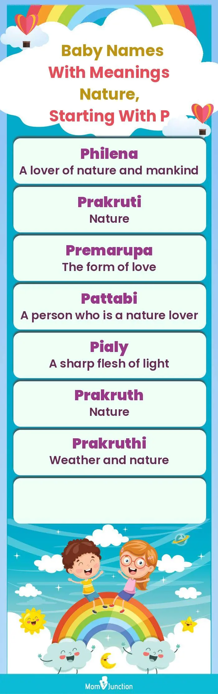  Baby Names with Meanings Nature, Starting With P(infographic)