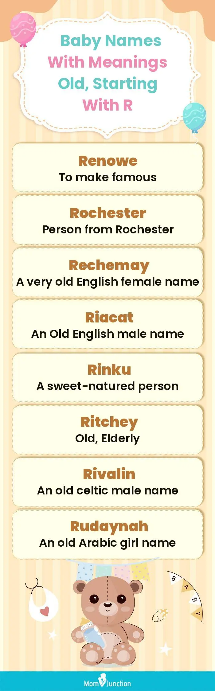  Baby Names with Meanings Old, Starting With R(infographic)