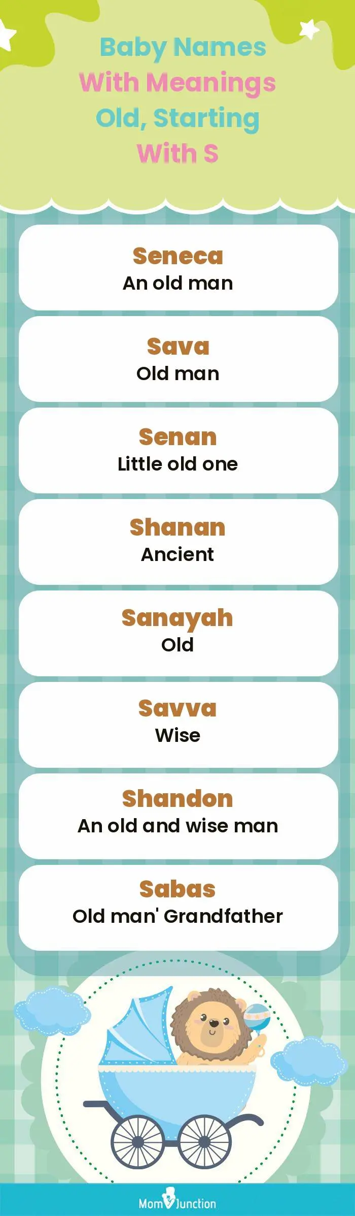  Baby Names with Meanings Old, Starting With S(infographic)