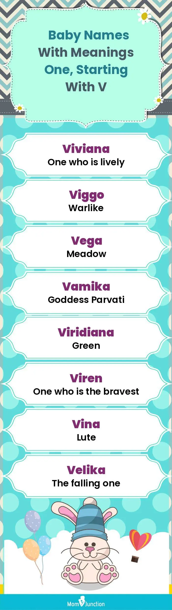  Baby Names with Meanings One, Starting With V(infographic)