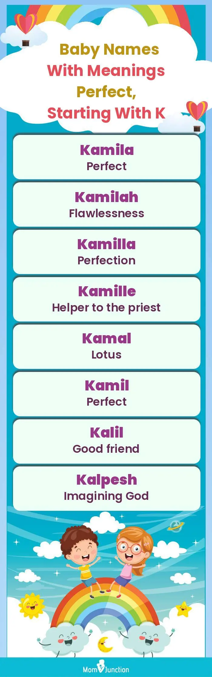  Baby Names with Meanings Perfect, Starting With K(infographic)