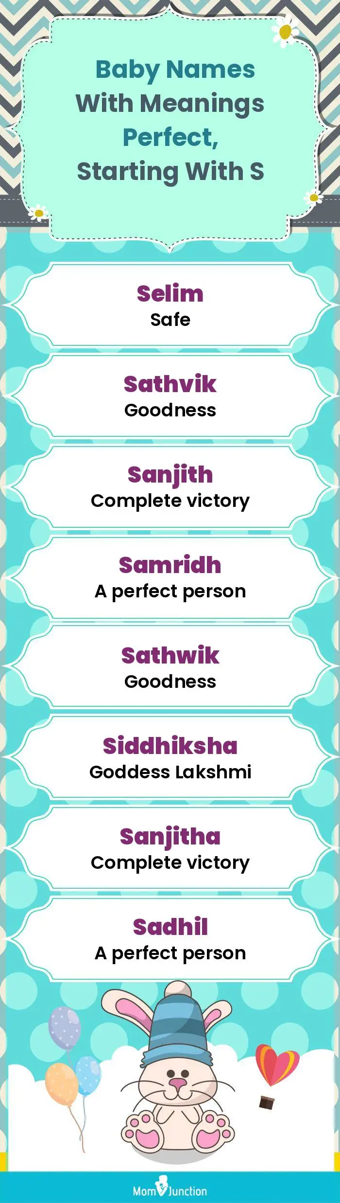  Baby Names with Meanings Perfect, Starting With S(infographic)