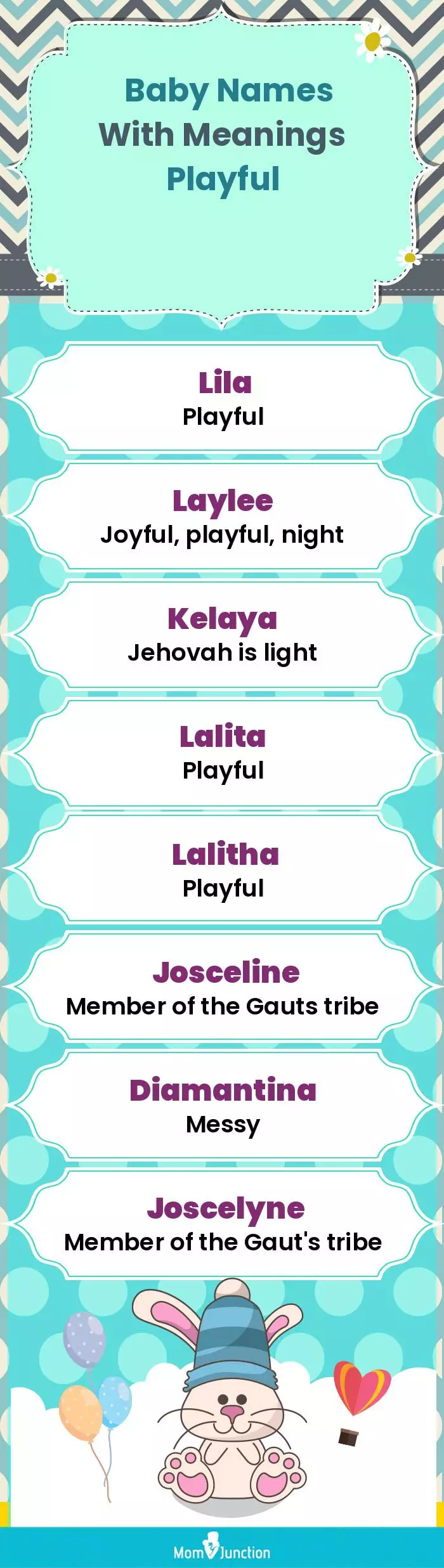  Baby Names with Meanings Playful(infographic)