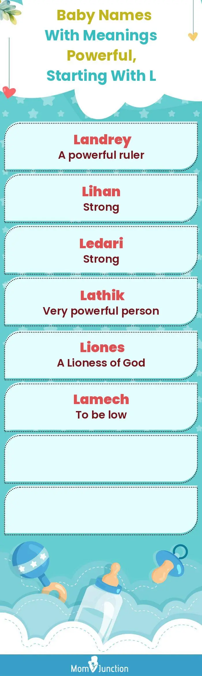  Baby Names with Meanings Powerful, Starting With L(infographic)