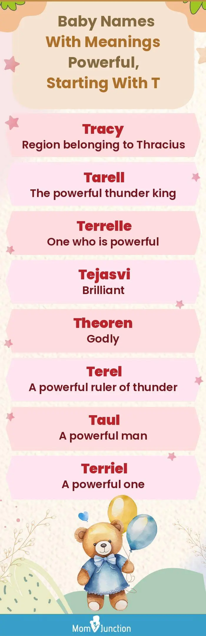  Baby Names with Meanings Powerful, Starting With T(infographic)