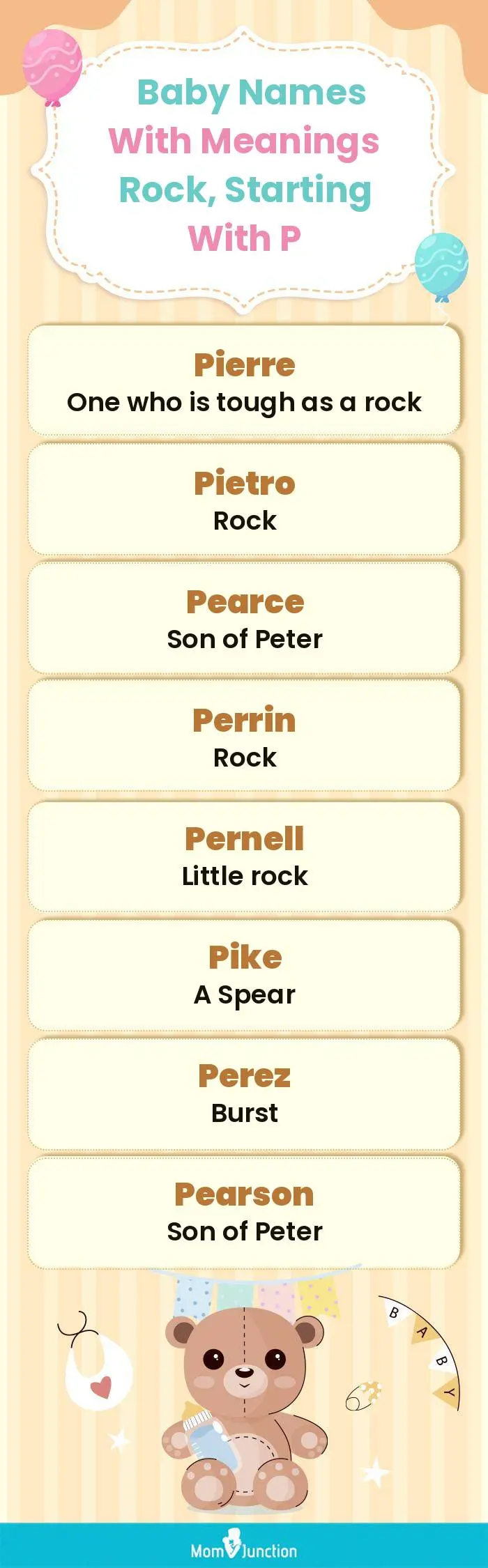  Baby Names with Meanings Rock, Starting With P(infographic)