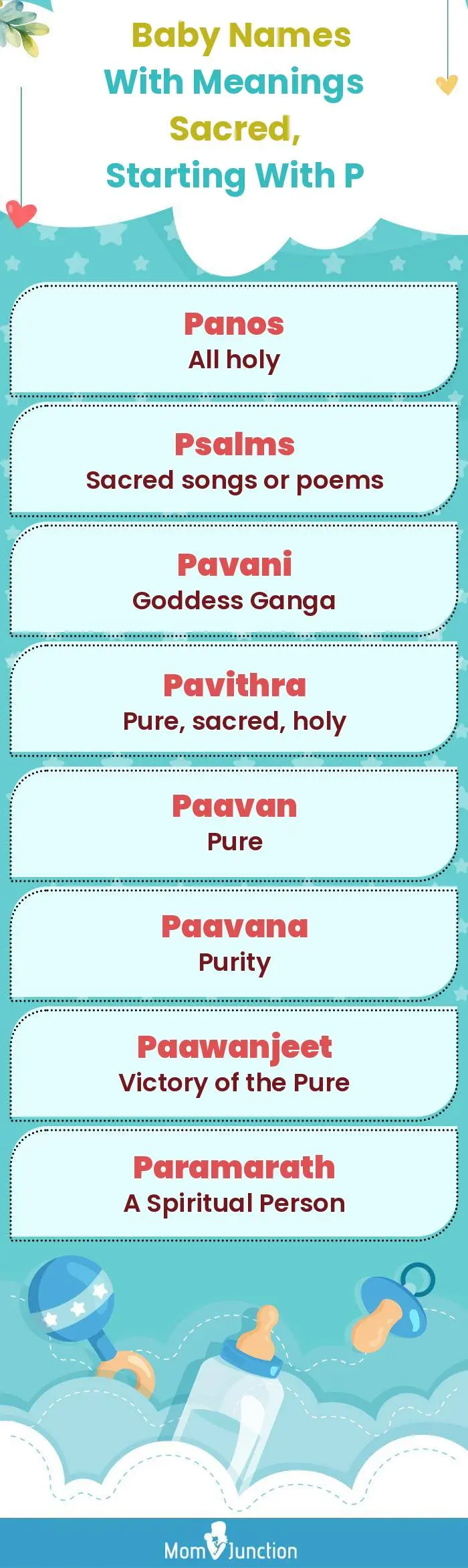  Baby Names with Meanings Sacred, Starting With P(infographic)