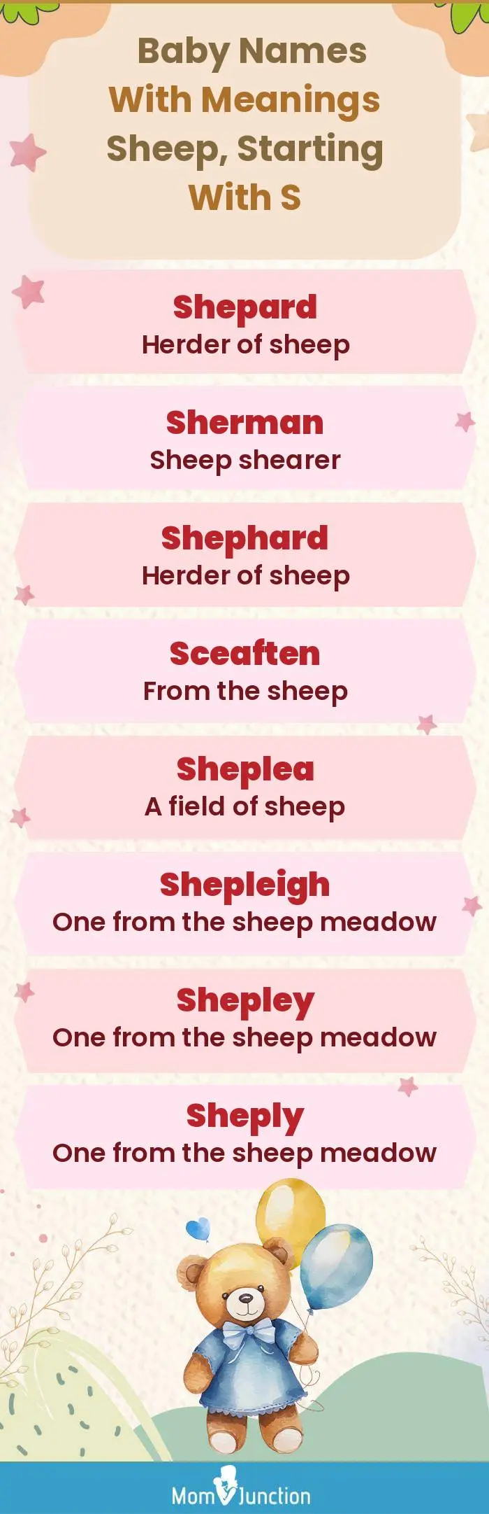  Baby Names with Meanings Sheep, Starting With S(infographic)