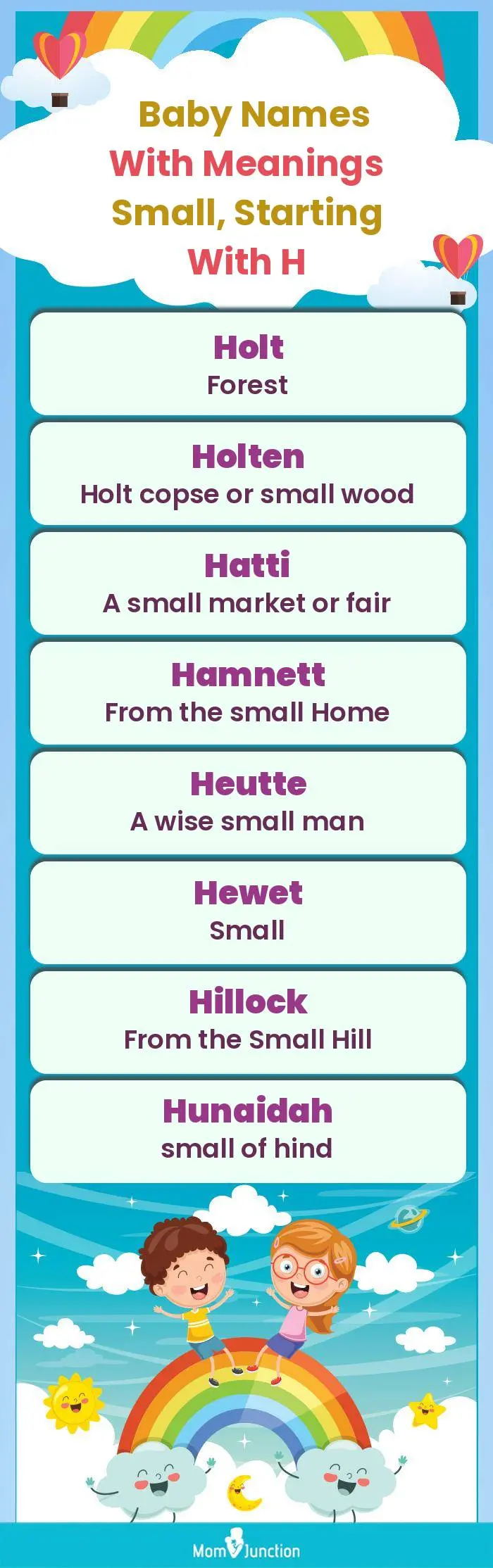  Baby Names with Meanings Small, Starting With H(infographic)