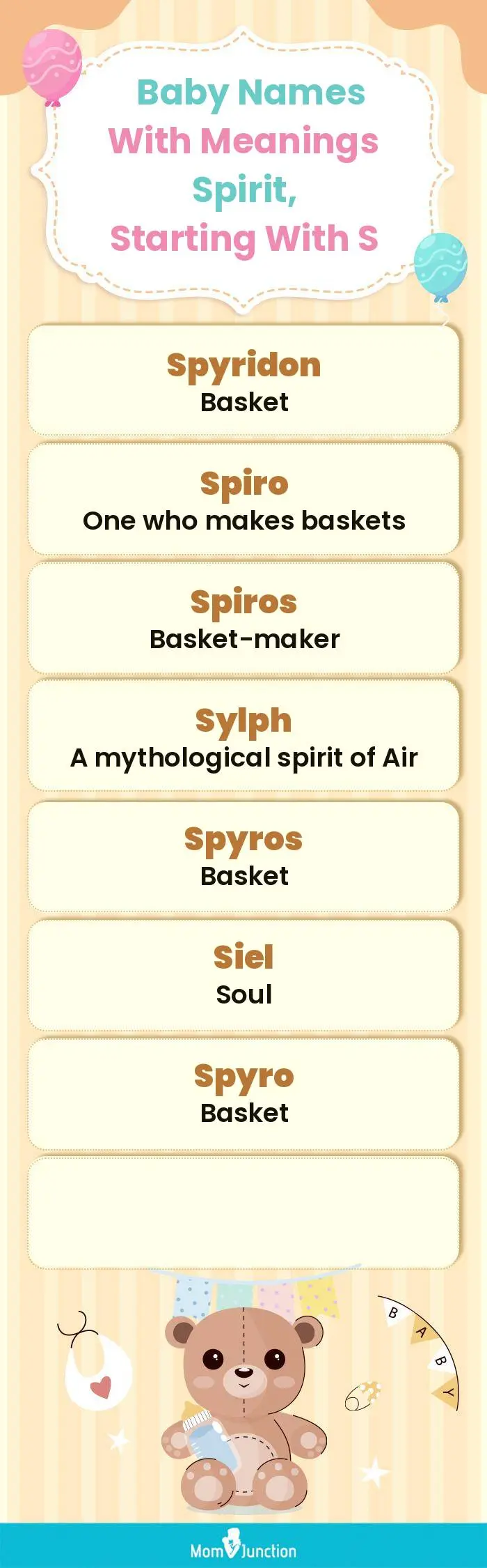  Baby Names with Meanings Spirit, Starting With S(infographic)