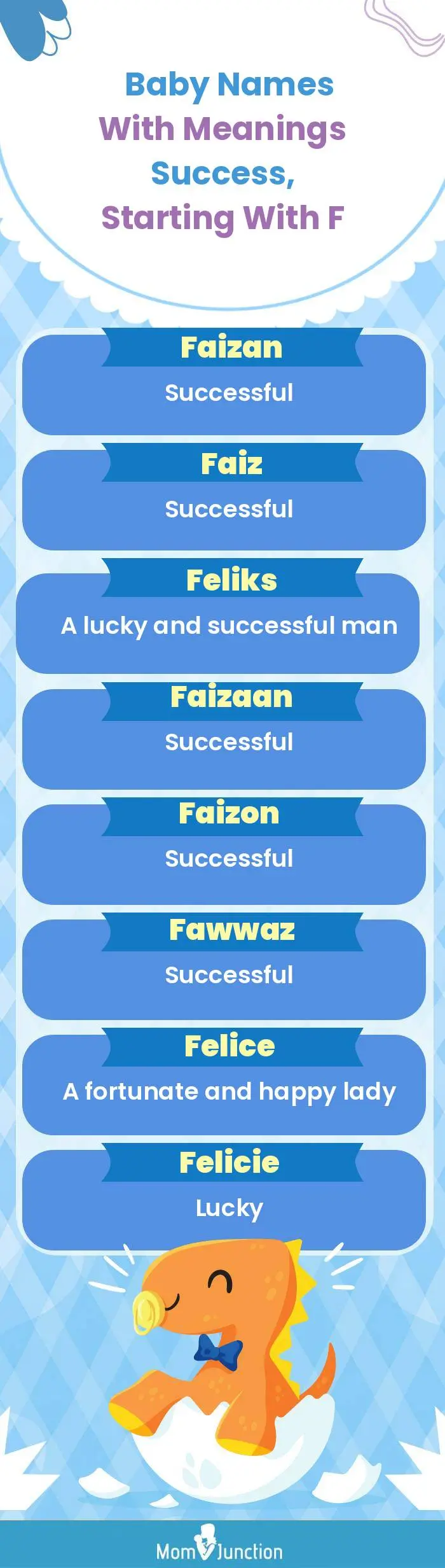  Baby Names with Meanings Success, Starting With F(infographic)