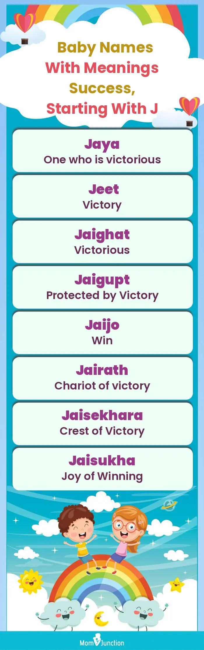  Baby Names with Meanings Success, Starting With J(infographic)