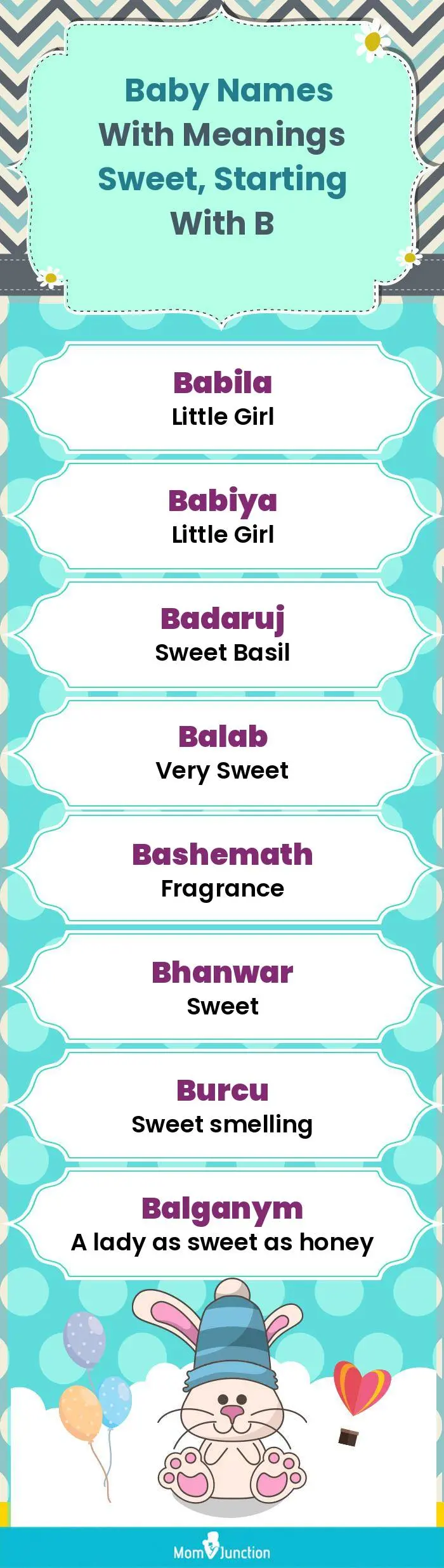  Baby Names with Meanings Sweet, Starting With B(infographic)