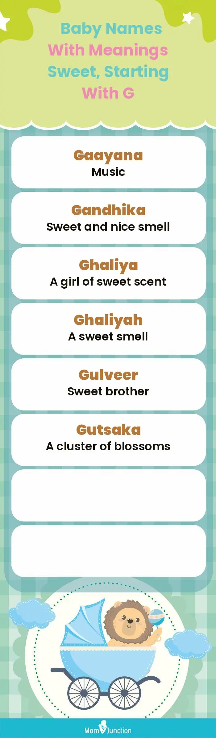  Baby Names with Meanings Sweet, Starting With G(infographic)