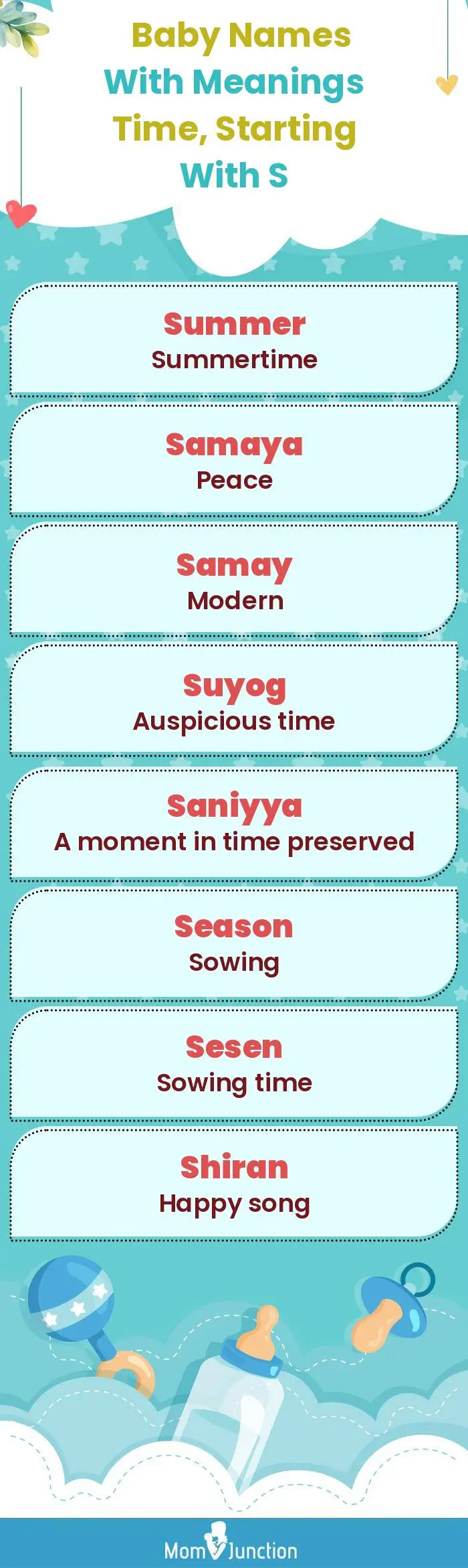  Baby Names with Meanings Time, Starting With S(infographic)