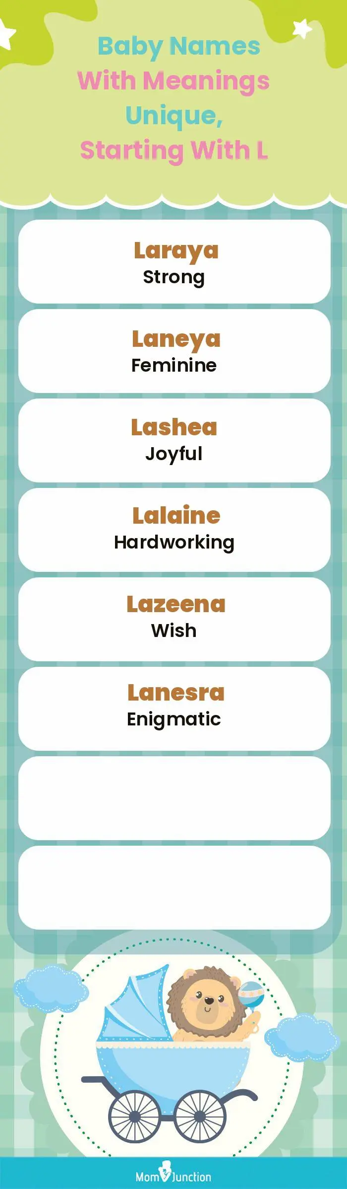  Baby Names with Meanings Unique, Starting With L(infographic)