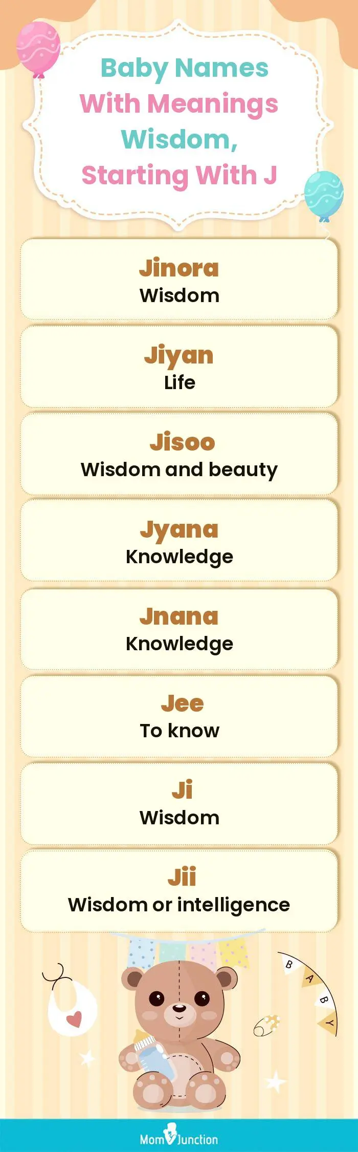  Baby Names with Meanings Wisdom, Starting With J(infographic)