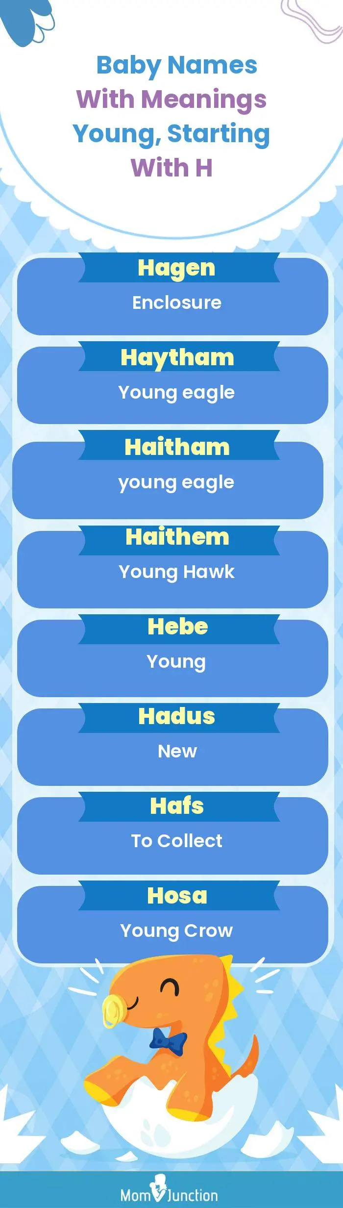  Baby Names with Meanings Young, Starting With H(infographic)