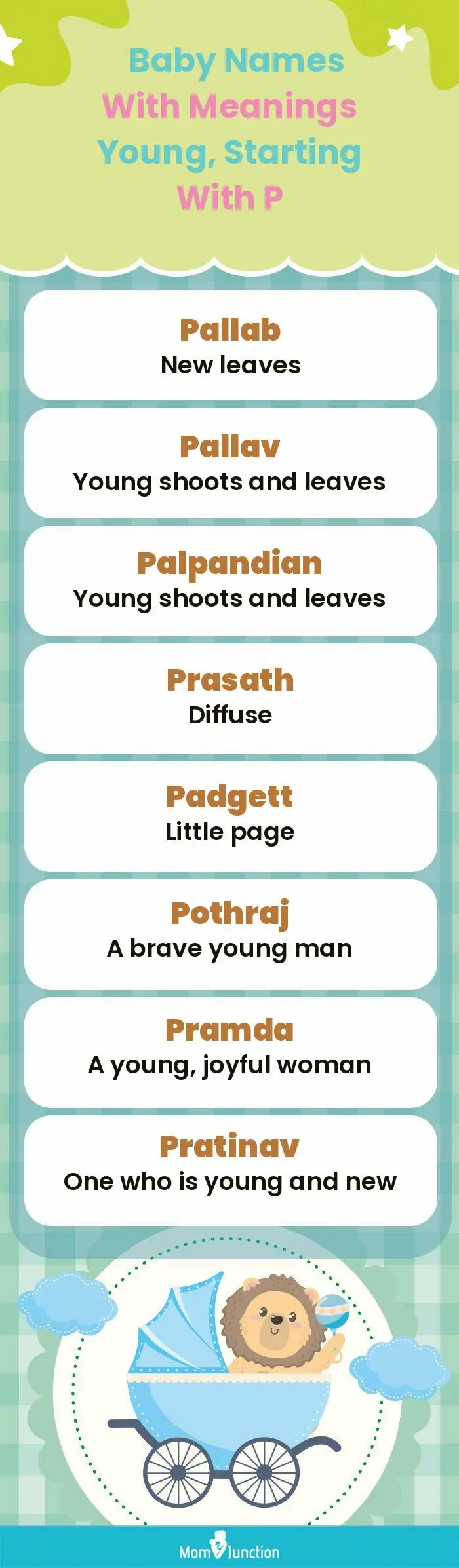  Baby Names with Meanings Young, Starting With P(infographic)