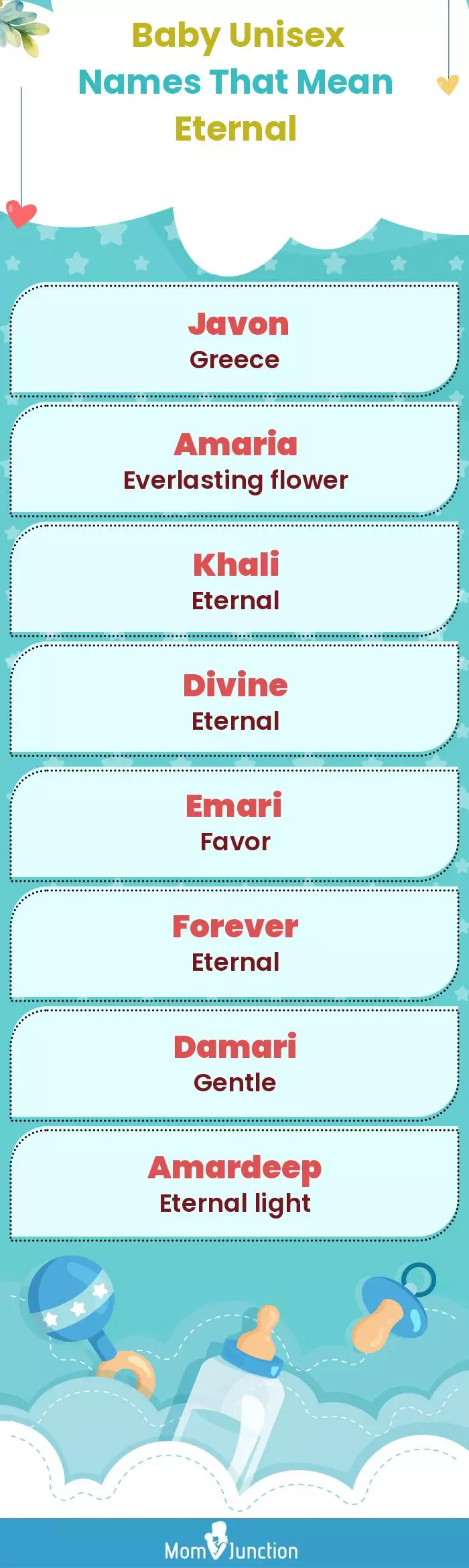  Baby Unisex Names That Mean Eternal(infographic)