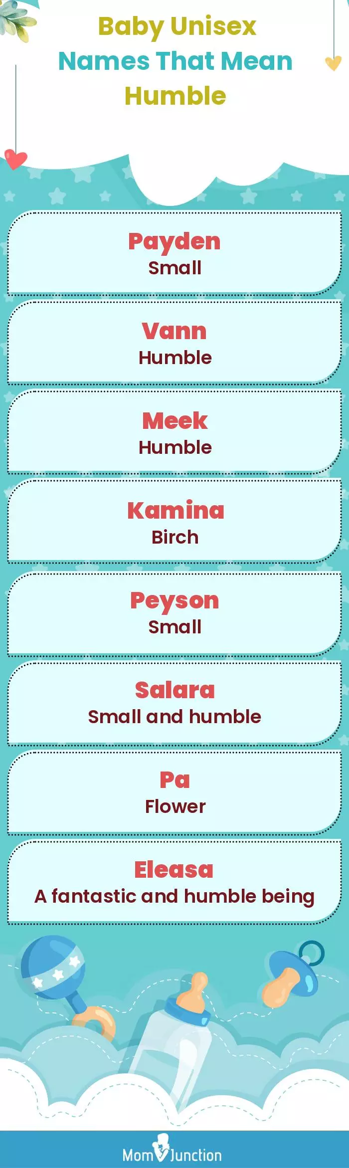  Baby Unisex Names That Mean Humble(infographic)