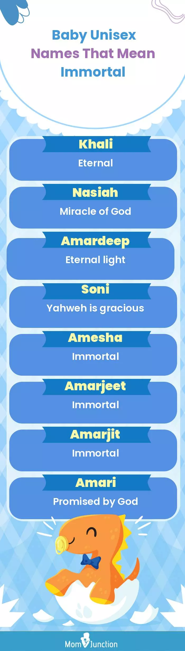  Baby Unisex Names That Mean Immortal(infographic)