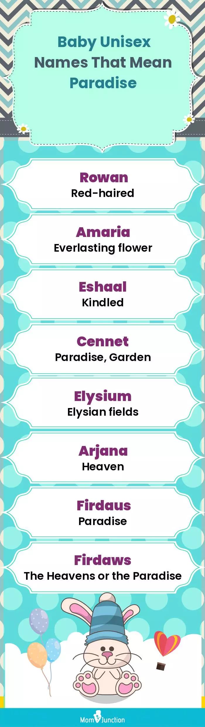  Baby Unisex Names That Mean Paradise(infographic)