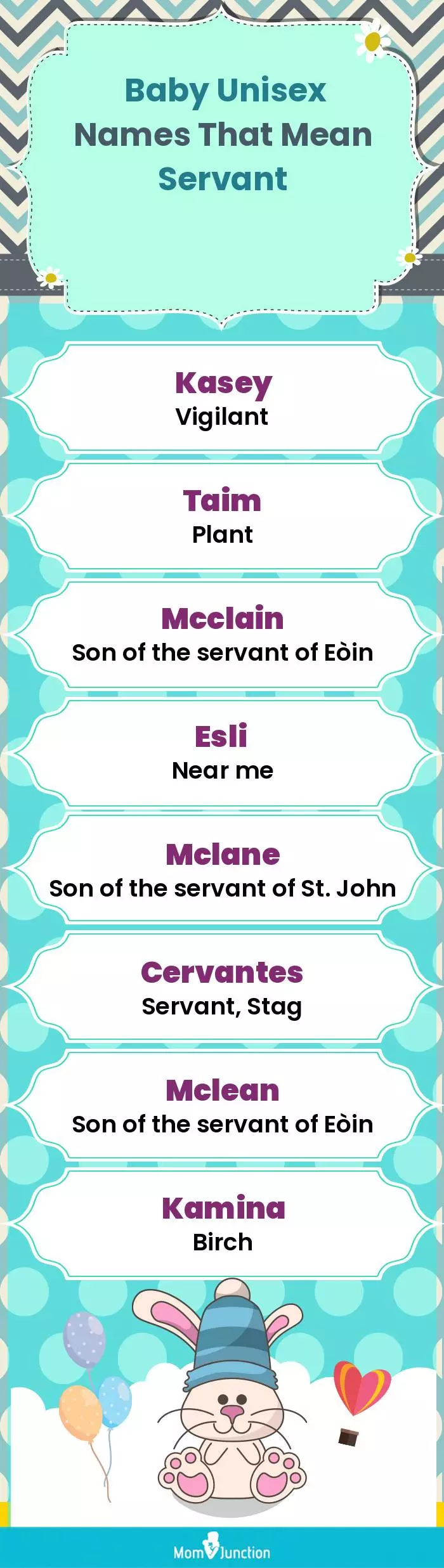  Baby Unisex Names That Mean Servant(infographic)