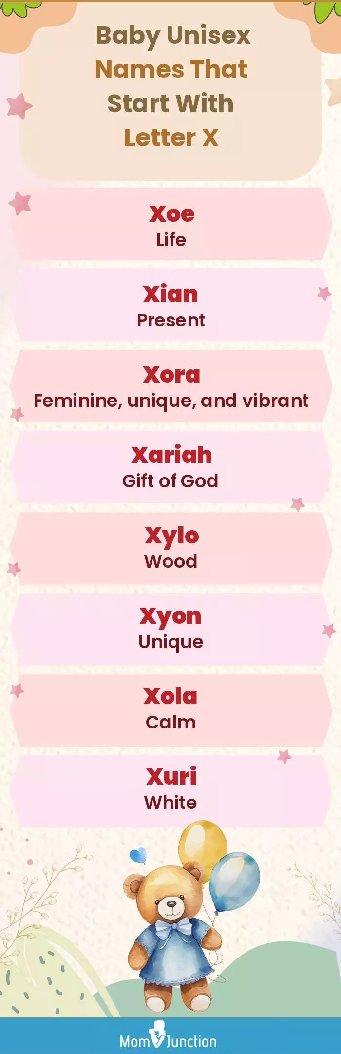  Baby Unisex Names That Start With Letter X(infographic)