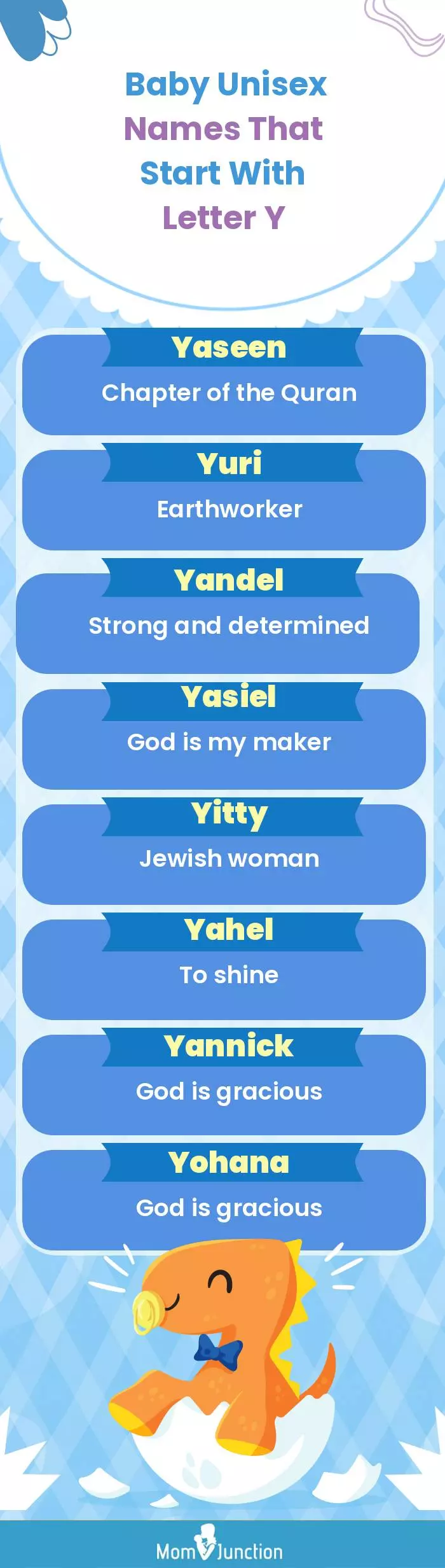  Baby Unisex Names That Start With Letter Y(infographic)