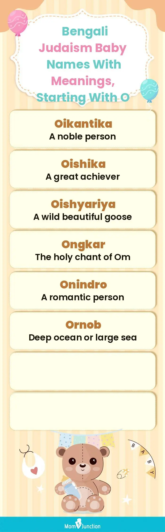  Bengali Judaism Baby Names with Meanings, Starting With O(infographic)