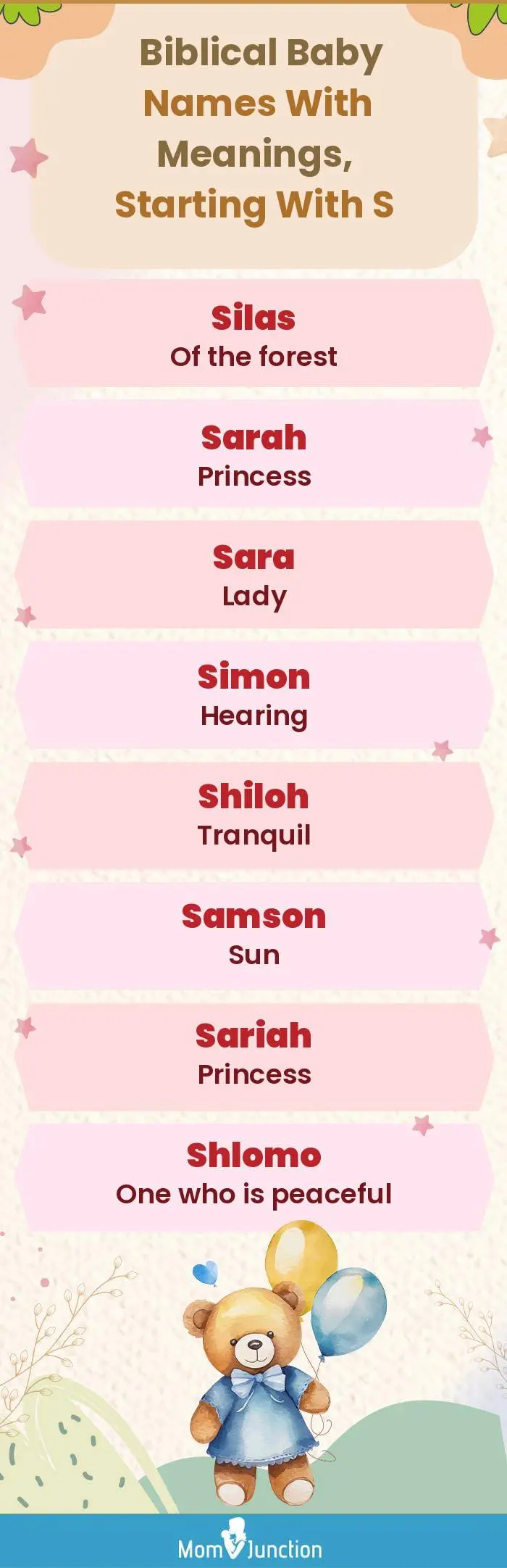  Biblical Baby Names with Meanings, Starting With S(infographic)