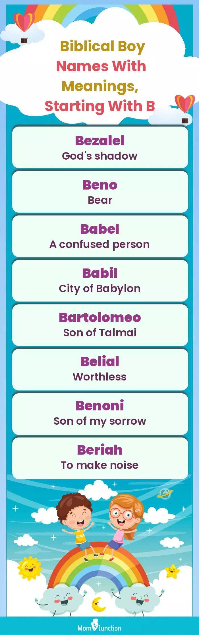  Biblical Boy Names with Meanings, Starting With B(infographic)