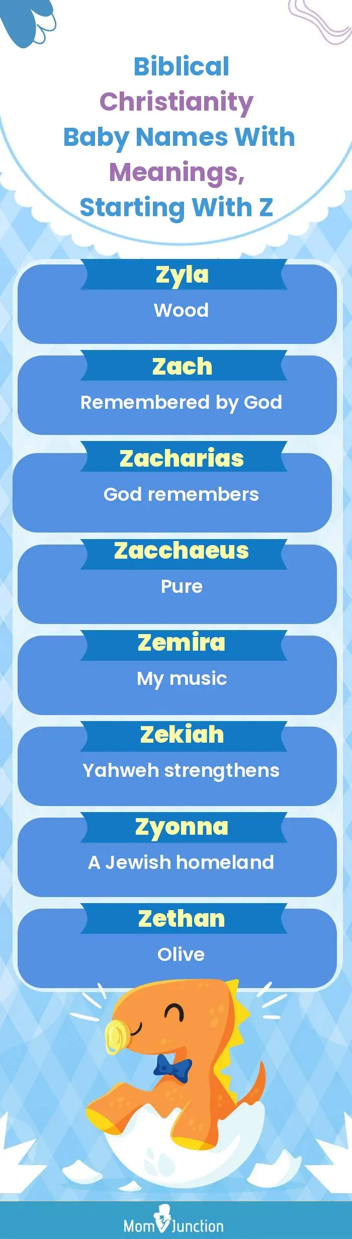  Biblical Christianity Baby Names with Meanings, Starting With Z(infographic)