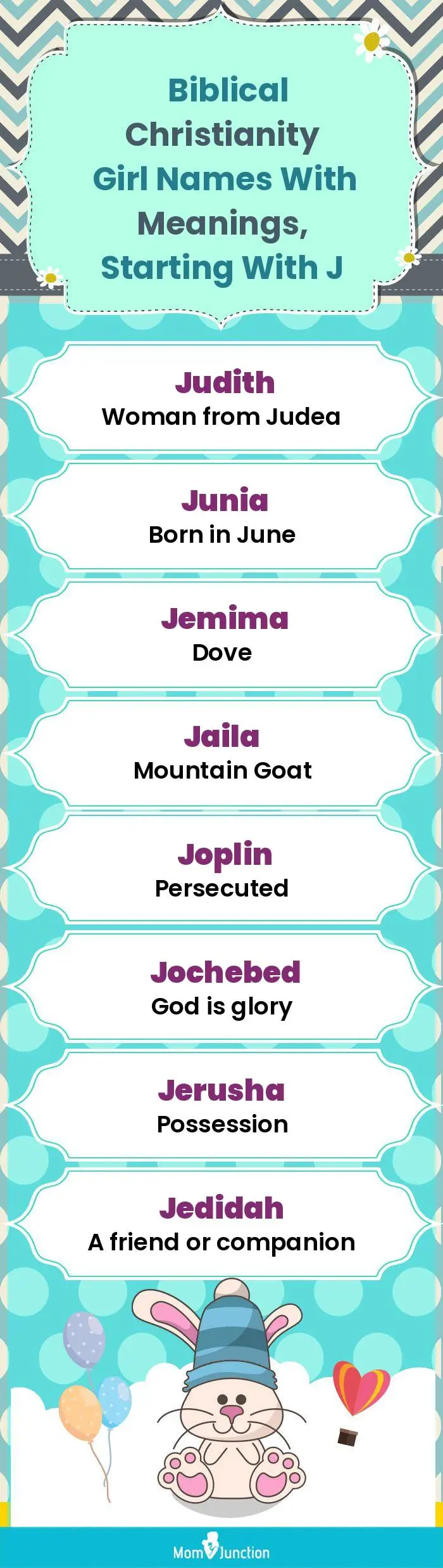  Biblical Christianity Girl Names with Meanings, Starting With J(infographic)