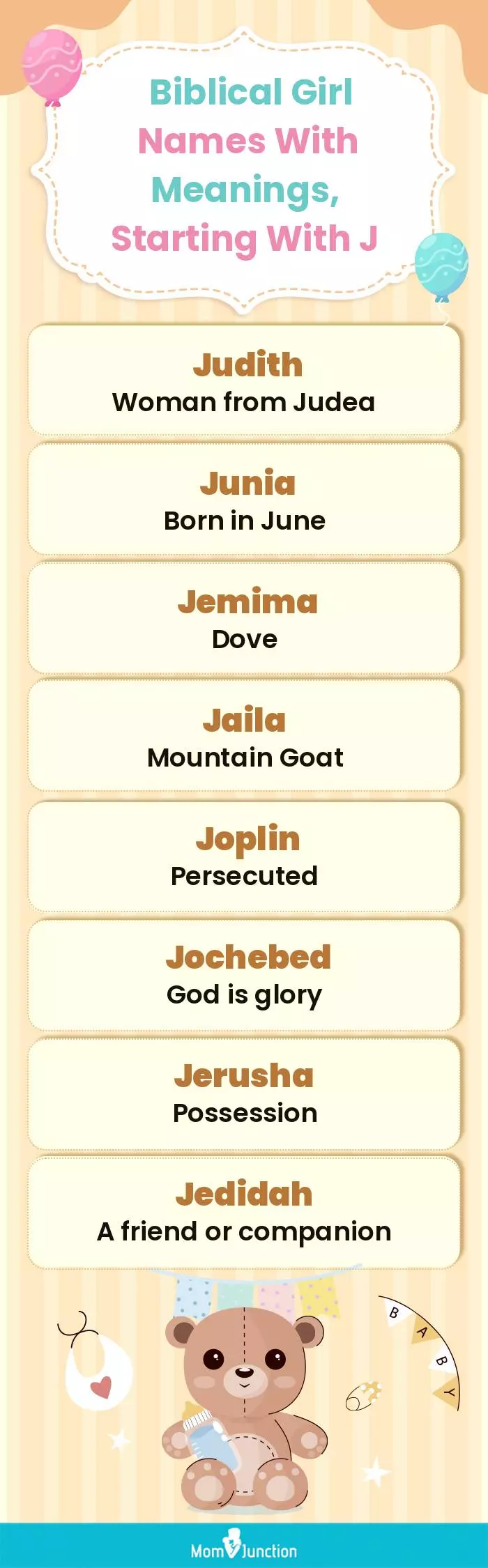  Biblical Girl Names with Meanings, Starting With J(infographic)