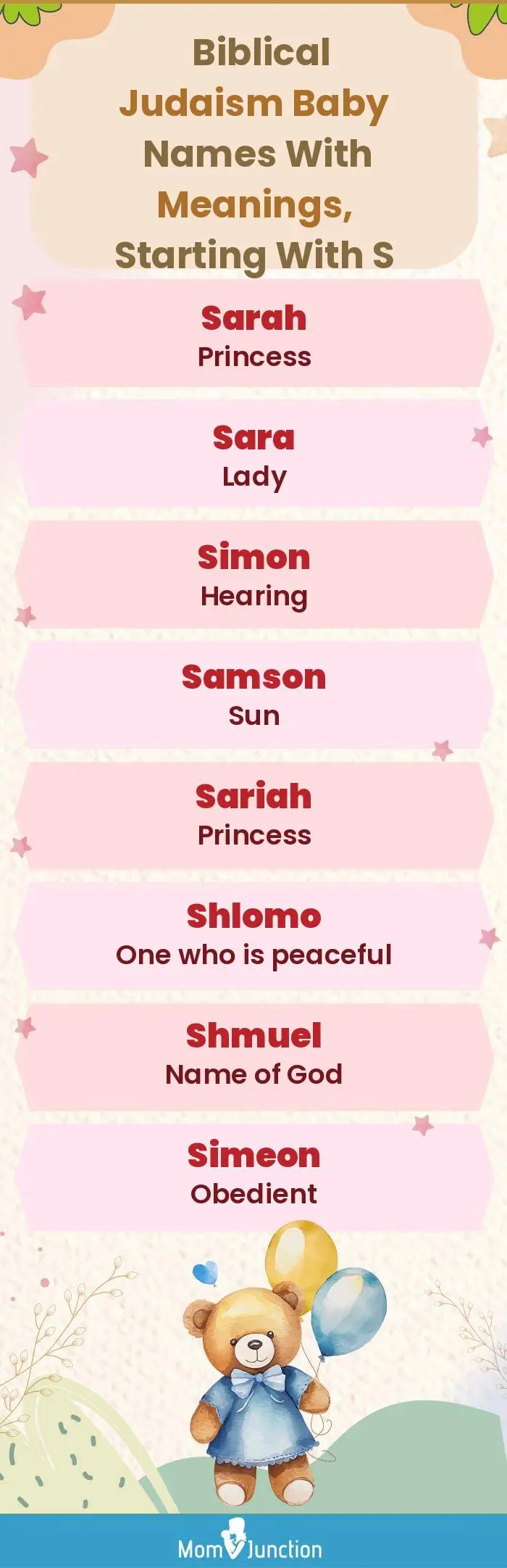  Biblical Judaism Baby Names with Meanings, Starting With S(infographic)