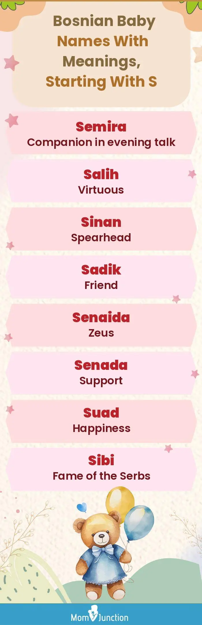  Bosnian Baby Names with Meanings, Starting With S(infographic)