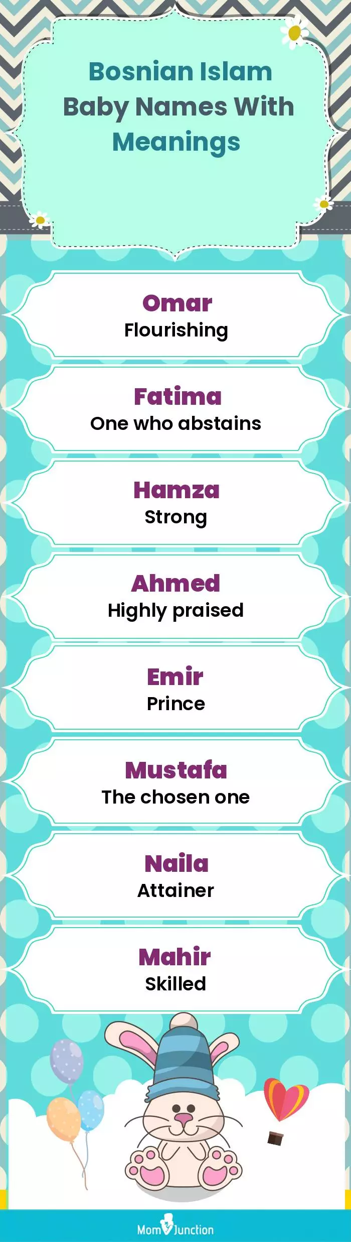  Bosnian Islam Baby Names with Meanings(infographic)