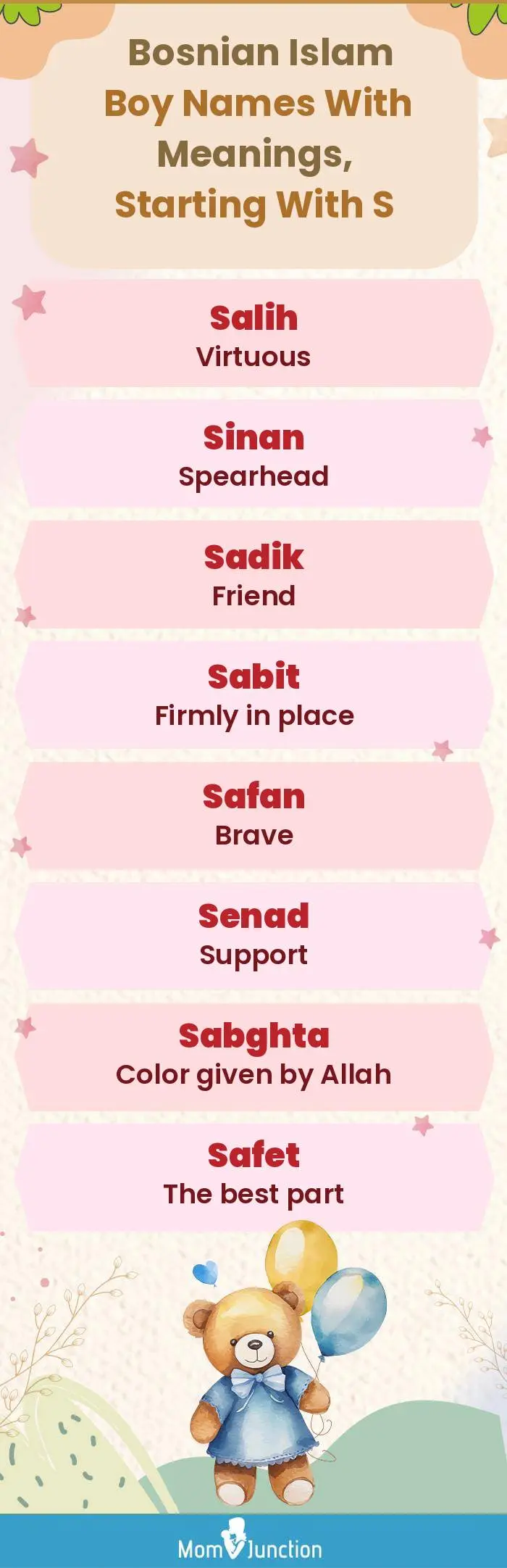  Bosnian Islam Boy Names with Meanings, Starting With S(infographic)