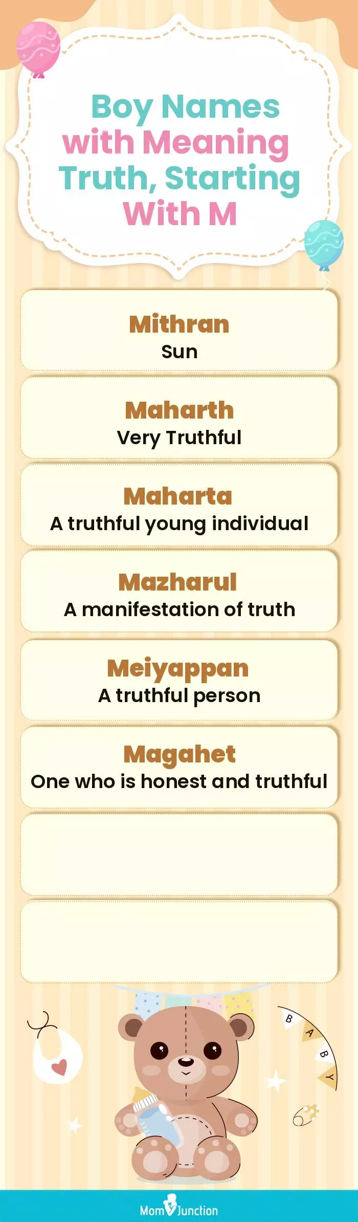  Boy Names with Meaning Truth, Starting With M(infographic)