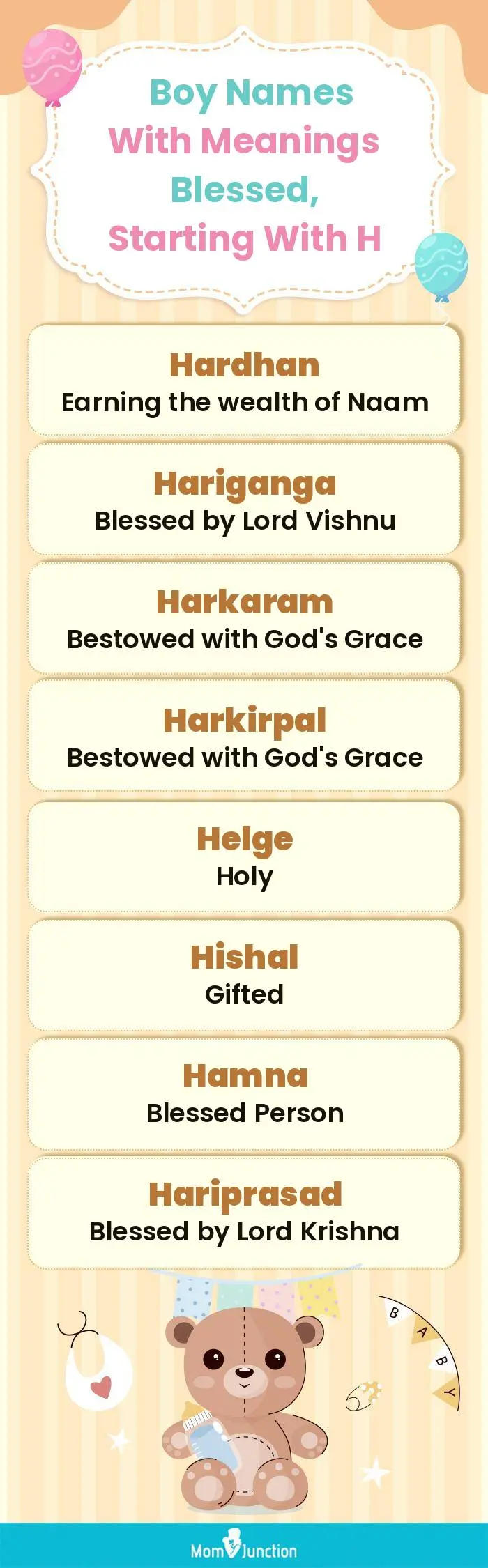  Boy Names with Meanings Blessed, Starting With H(infographic)