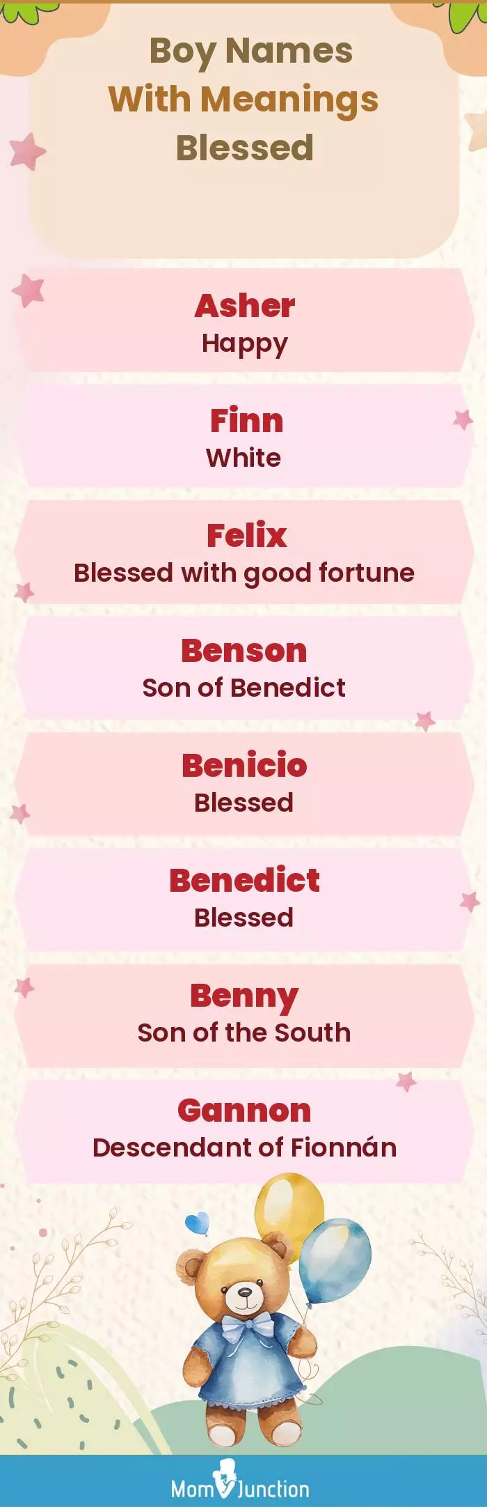  Boy Names with Meanings Blessed(infographic)