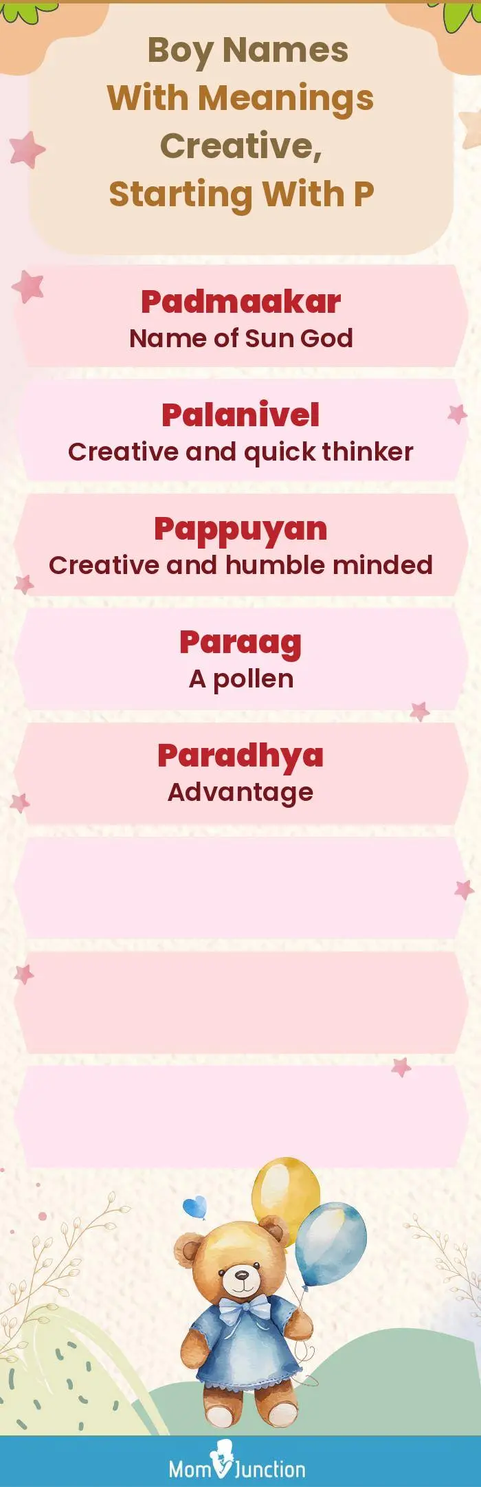  Boy Names with Meanings Creative, Starting With P(infographic)