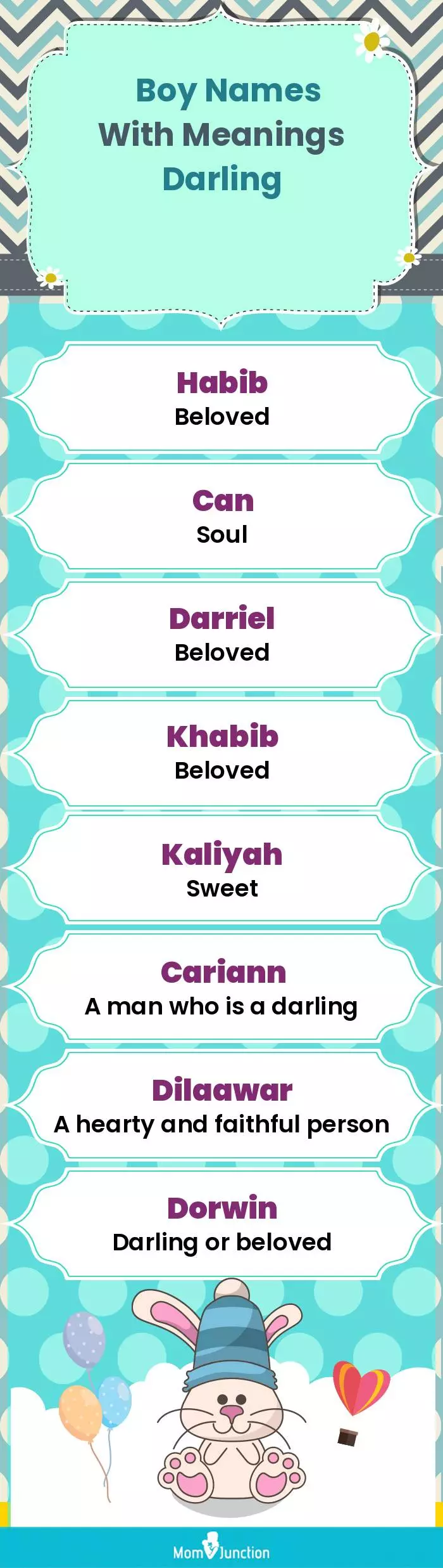  Boy Names with Meanings Darling(infographic)