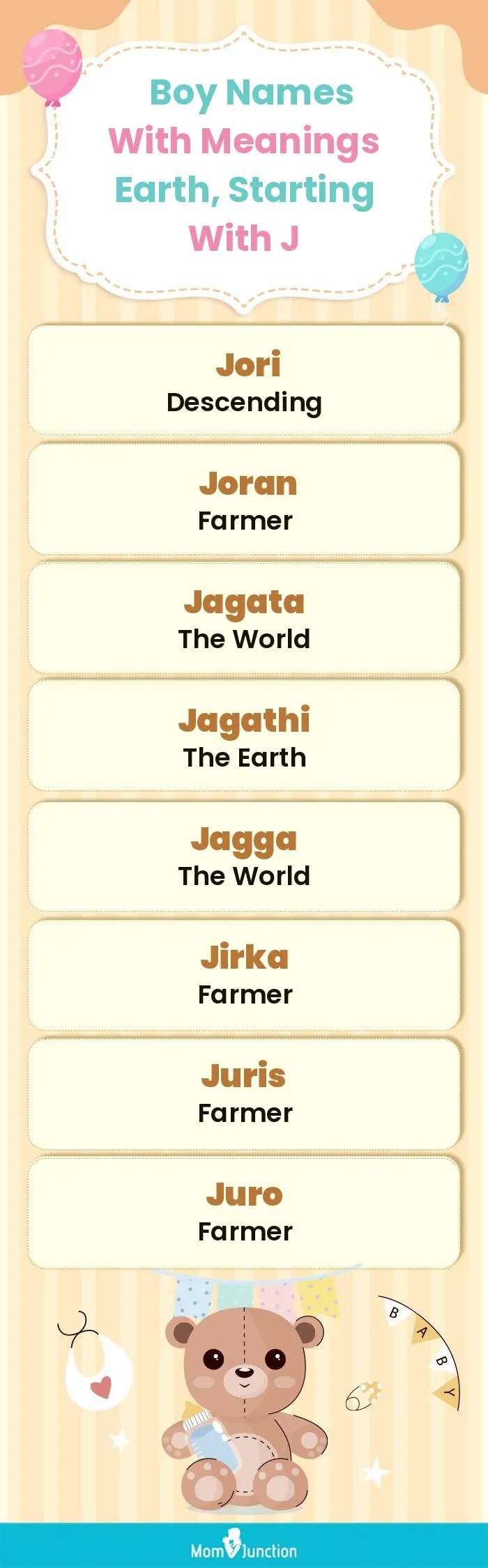  Boy Names with Meanings Earth, Starting With J(infographic)