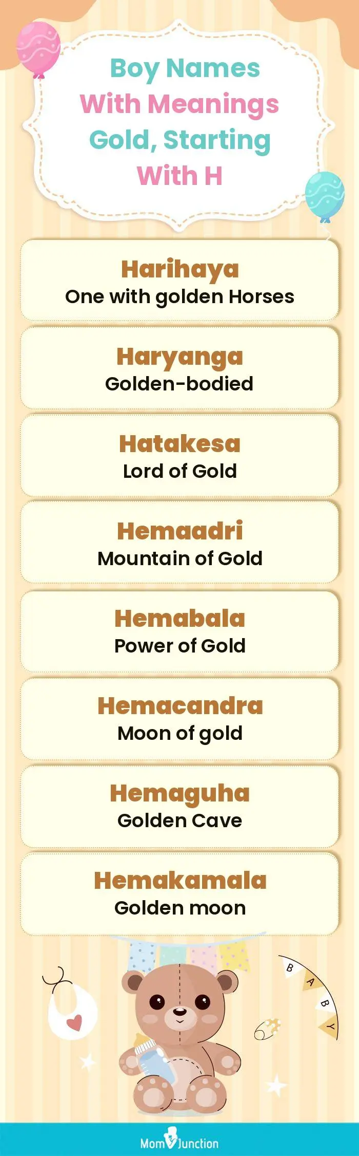  Boy Names with Meanings Gold, Starting With H(infographic)