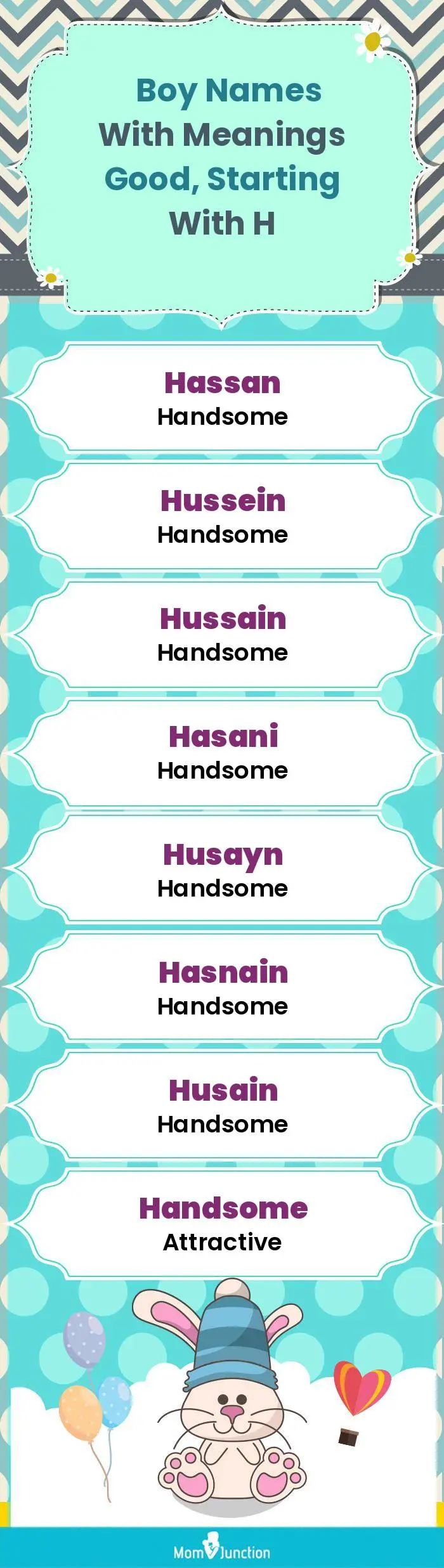  Boy Names with Meanings Good, Starting With H(infographic)